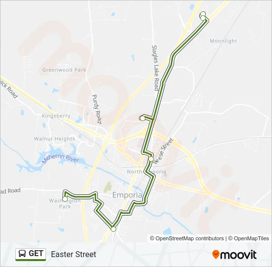 GET Bus Line Map
