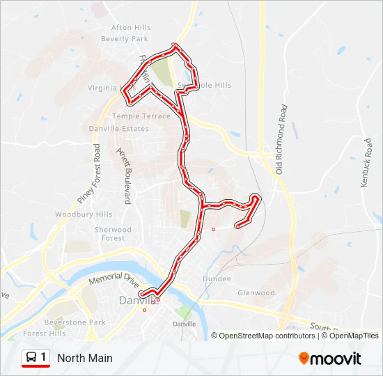 1 Bus Line Map