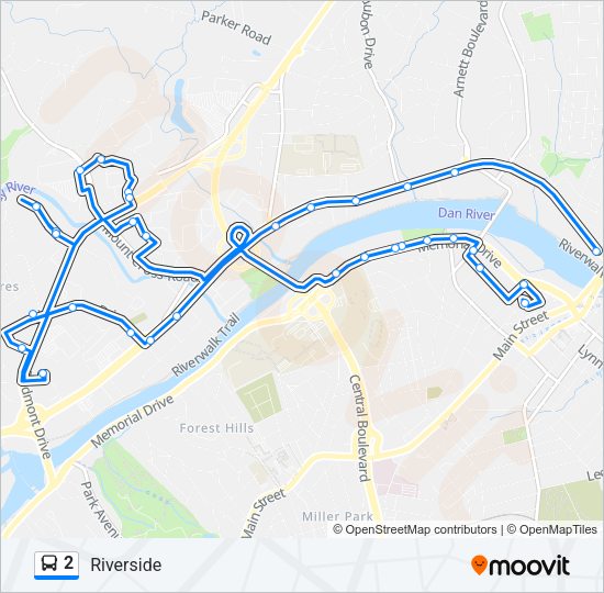 2 Bus Line Map