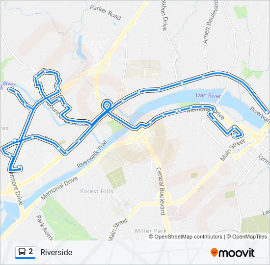2 Bus Line Map