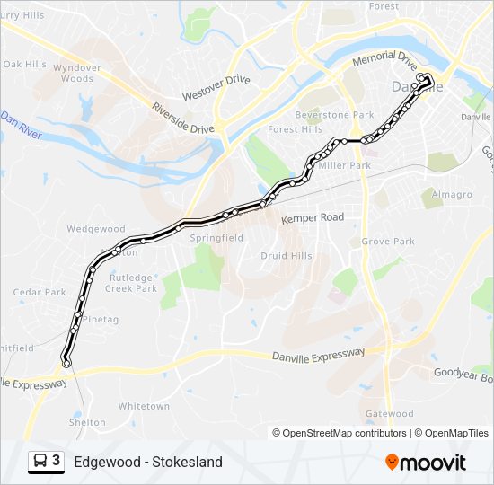 3 Bus Line Map