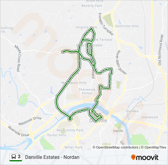 3 Bus Line Map