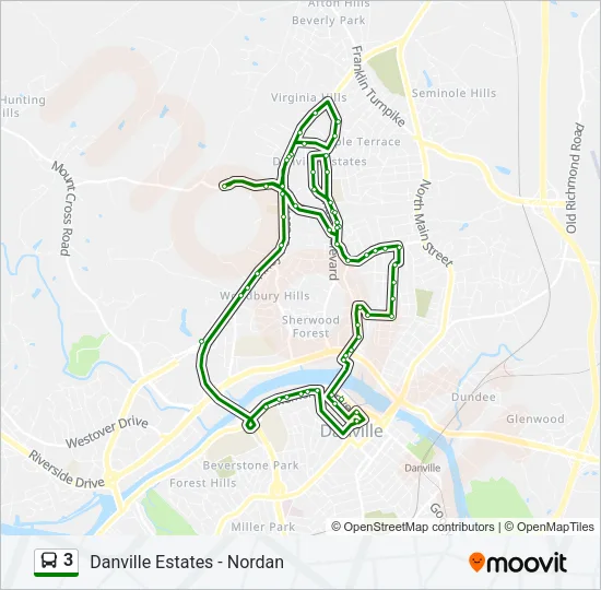3 Bus Line Map