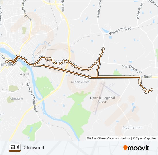 6 Bus Line Map