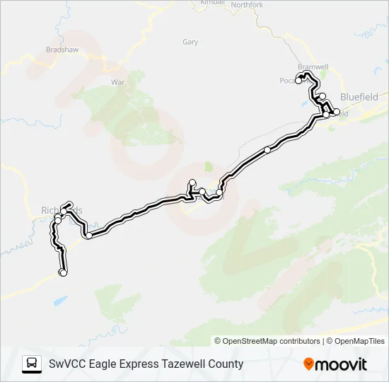 SWVCC EAGLE EXPRESS TAZEWELL COUNTY Bus Line Map