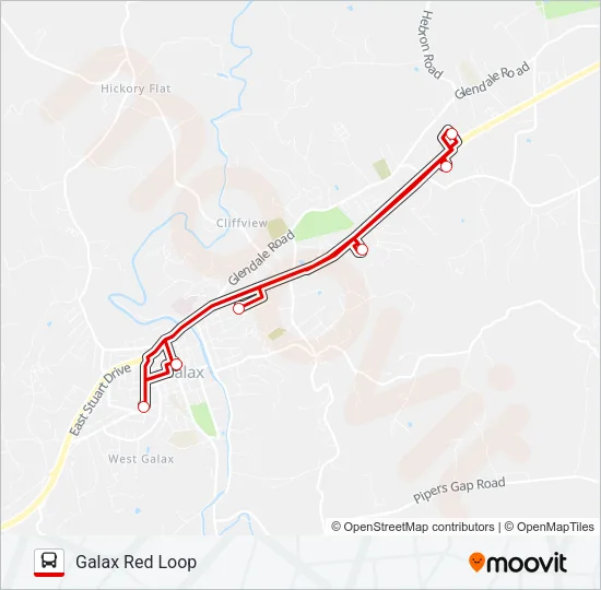 GALAX RED LOOP Bus Line Map