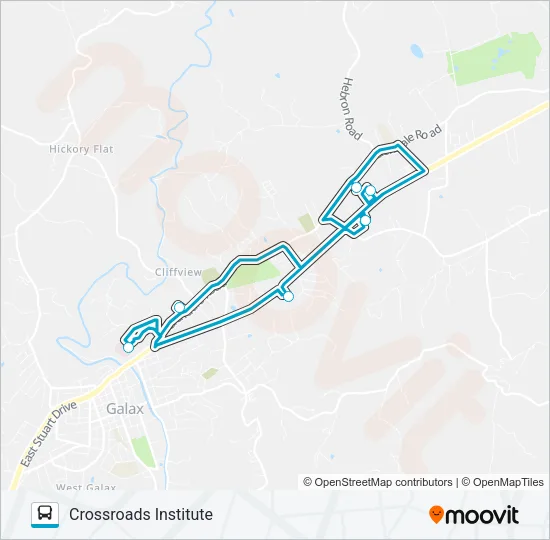 GALAX BLUE LOOP Bus Line Map