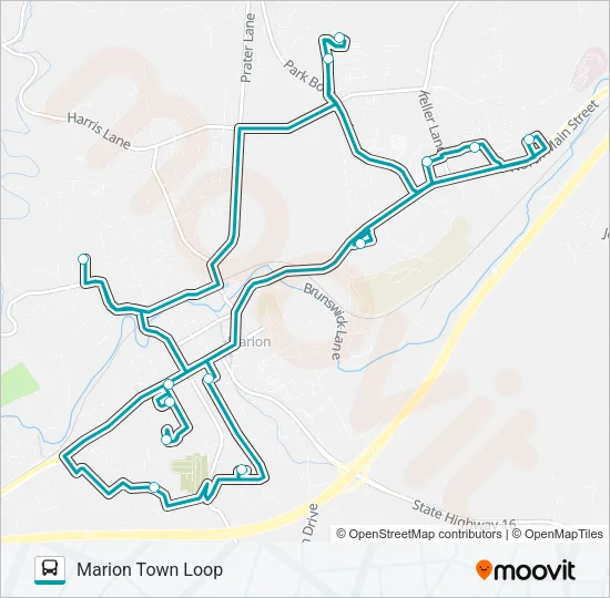 MARION TOWN LOOP Bus Line Map