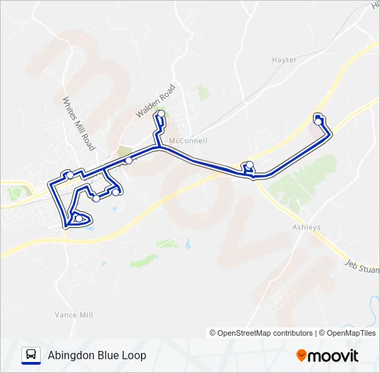 ABINGDON BLUE LOOP Bus Line Map