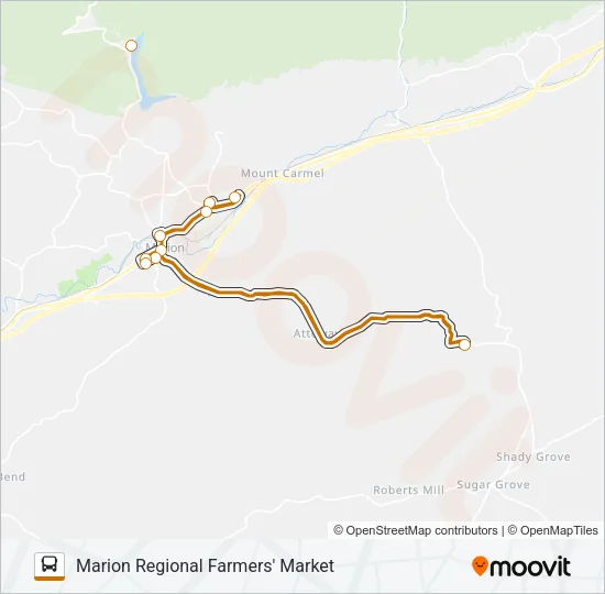 MARION SUMMER EXPRESS LOOP Bus Line Map