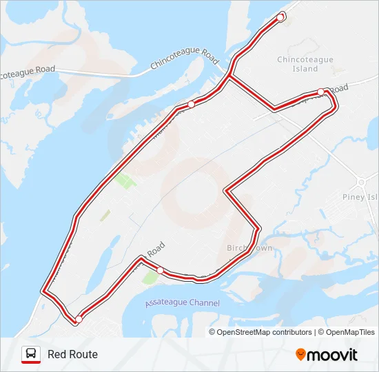RED ROUTE Bus Line Map