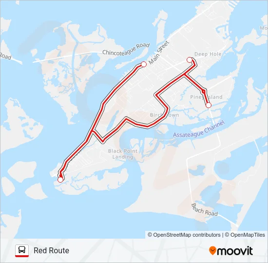 RED ROUTE Bus Line Map