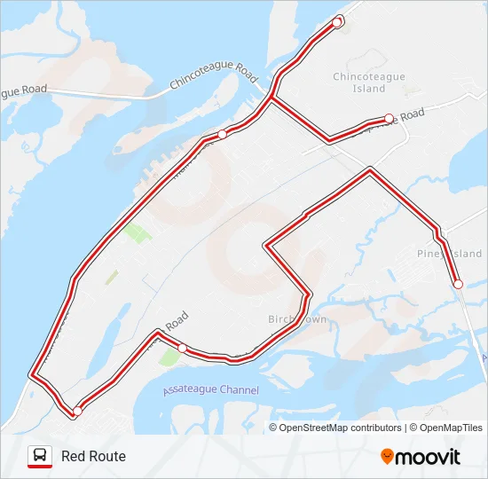 RED ROUTE Bus Line Map