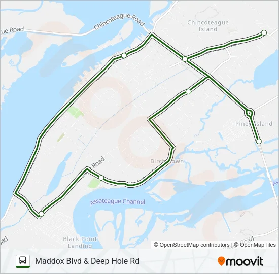 GREEN ROUTE Bus Line Map