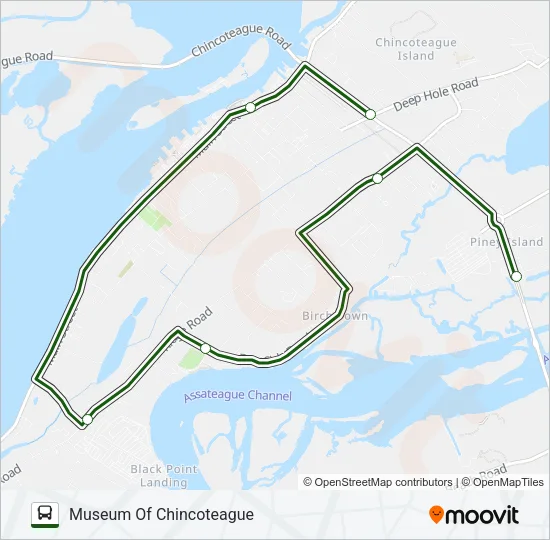 GREEN ROUTE Bus Line Map