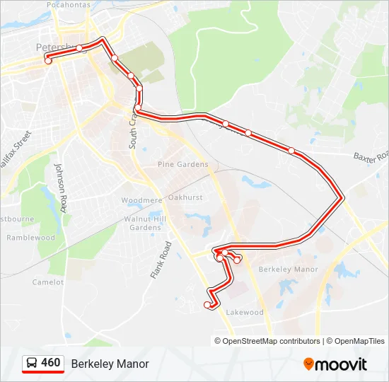460 Bus Line Map