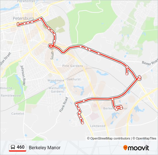 460 Bus Line Map