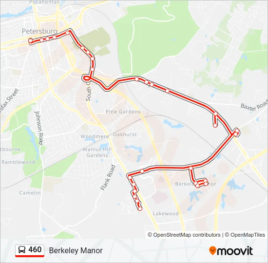 460 Bus Line Map