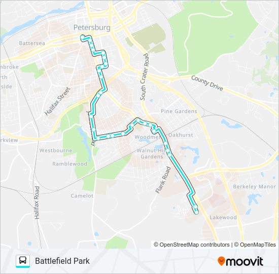 WALNUT HILL bus Line Map