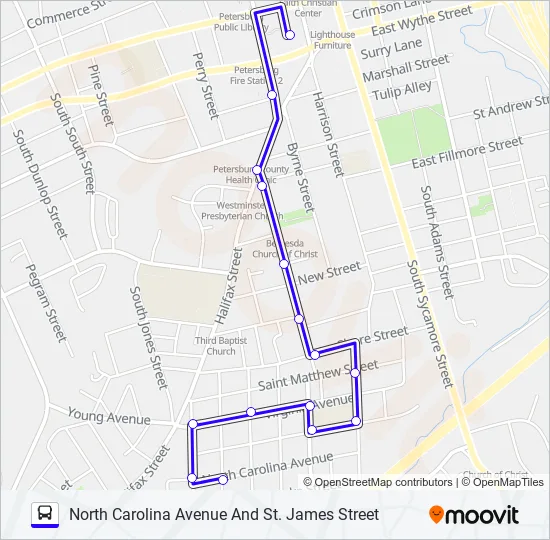 VIRGINIA AVENUE Bus Line Map