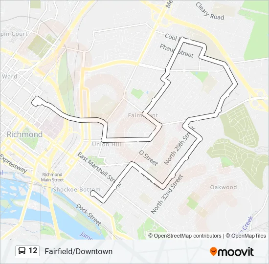 12 Bus Line Map