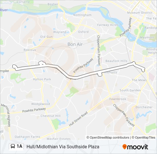 1A Bus Line Map