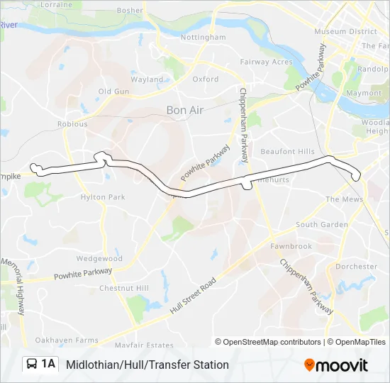 1A Bus Line Map