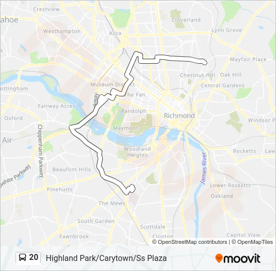 20 Bus Line Map