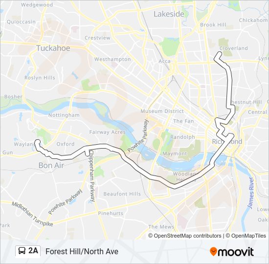 2A Bus Line Map