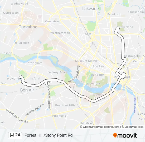 2A Bus Line Map