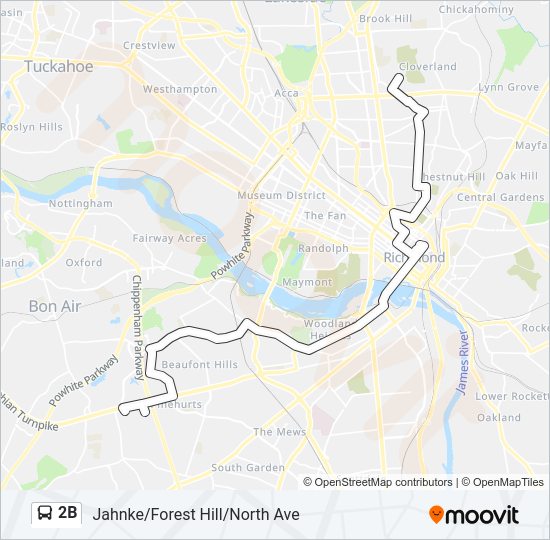 2B Bus Line Map