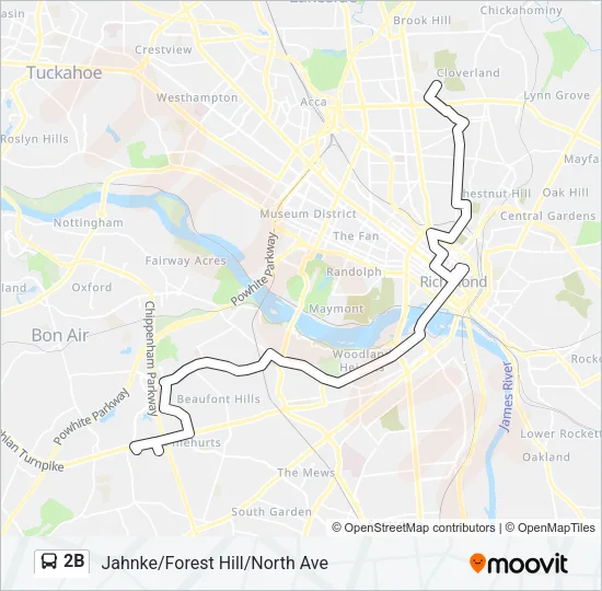 2B Bus Line Map