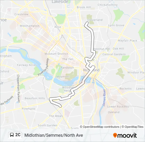 Mapa de 2C de autobús