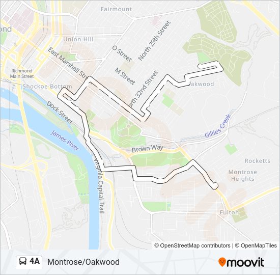 4A Bus Line Map