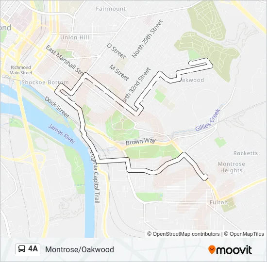 4A Bus Line Map
