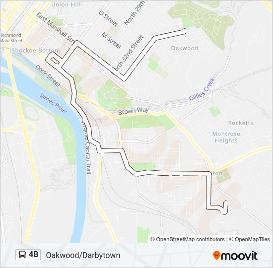 4B Bus Line Map