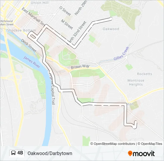 4B Bus Line Map