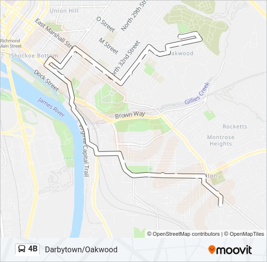 4B Bus Line Map