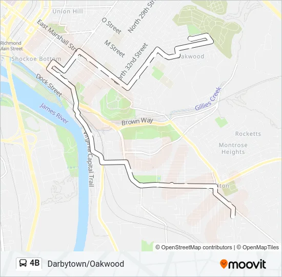 4B Bus Line Map