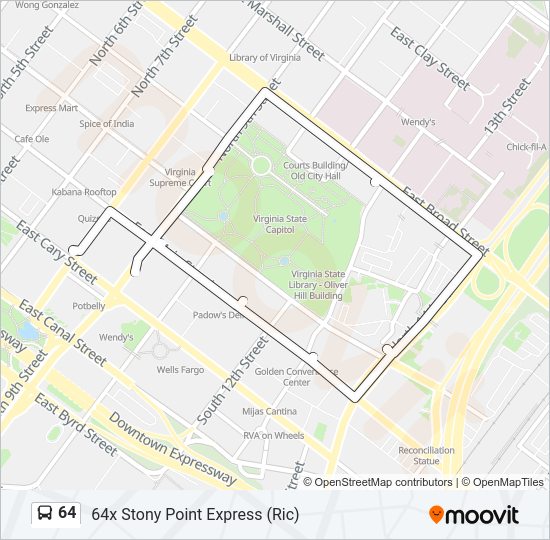 64 Bus Line Map
