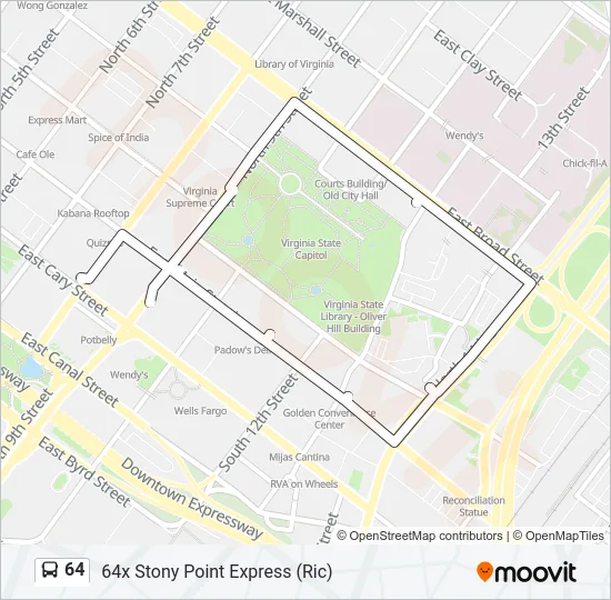 64 Bus Line Map