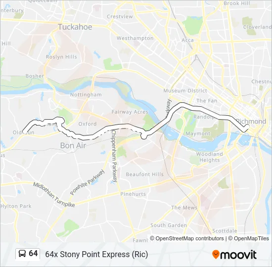 64 Bus Line Map