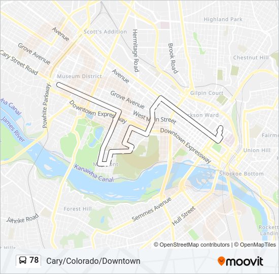 78 Bus Line Map