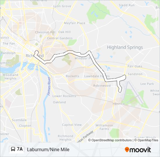 7A Bus Line Map