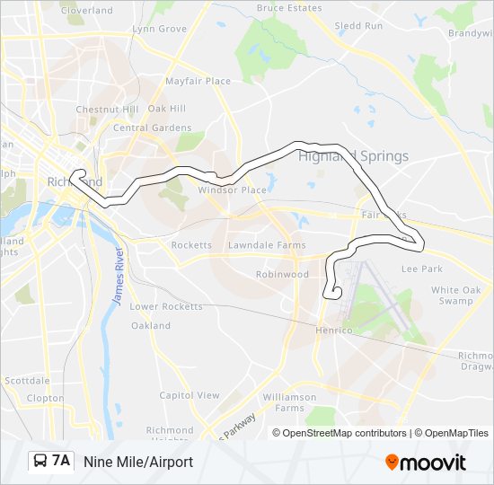 7A Bus Line Map
