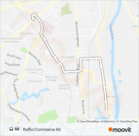 88 Bus Line Map