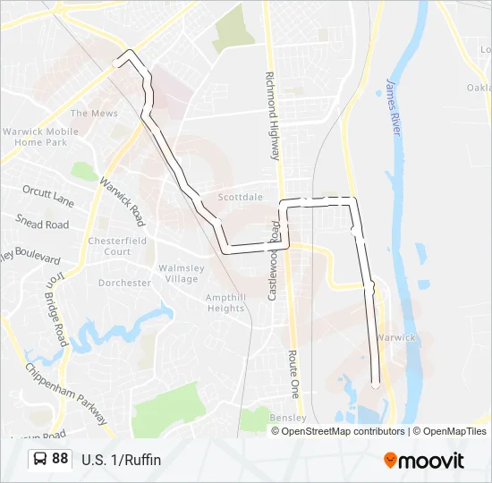 88 Bus Line Map