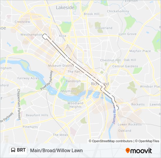 BRT Bus Line Map