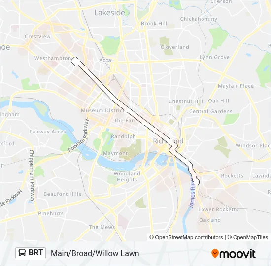 BRT Bus Line Map