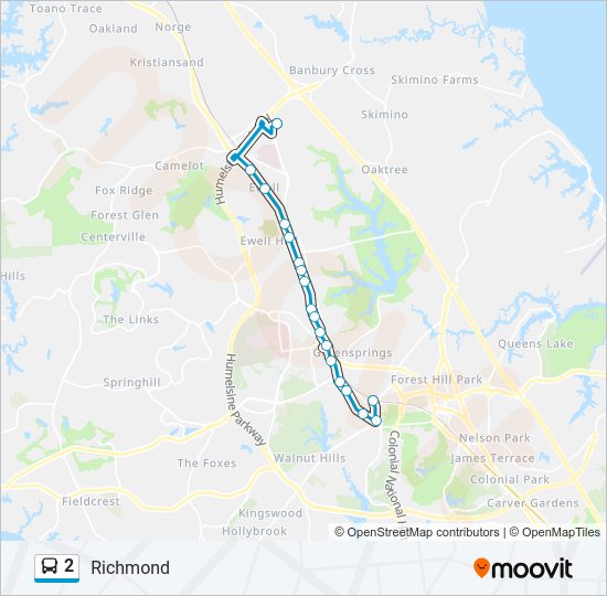2 Bus Line Map